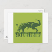 Carte Postale T-rexHatesPoussées (Devant / Derrière)