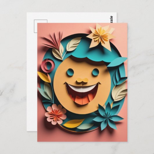 Carte Postale T-shirt 3D Paper Art Design (Devant / Derrière)