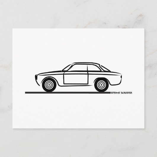Carte Postale T-shirt Alfa Romeo GTA GTV (Devant)