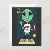 Carte Postale T-shirt Alien (Devant / Derrière)