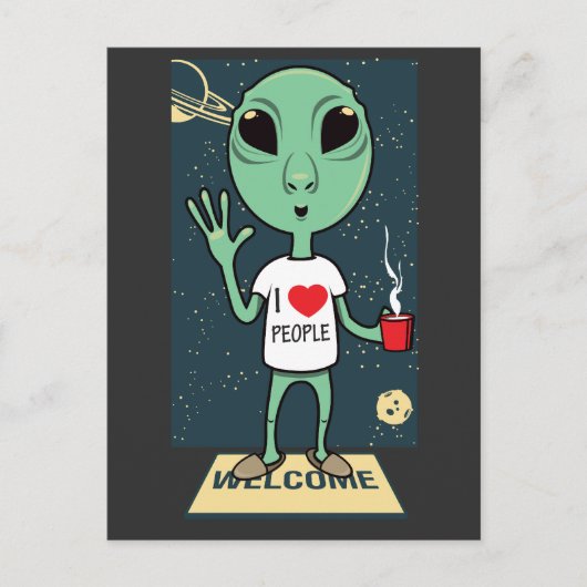 Carte Postale T-shirt Alien (Devant)