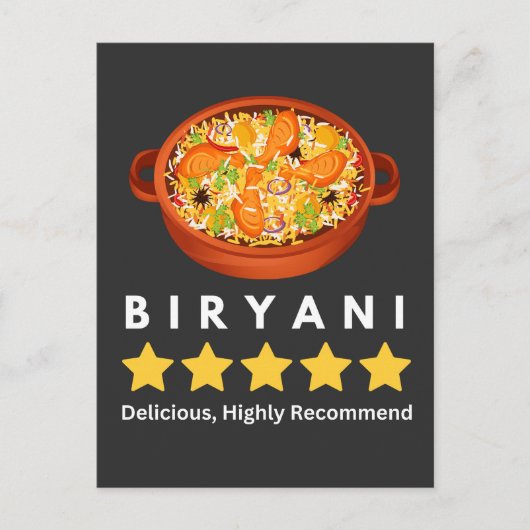 Carte Postale T-Shirt amant biryani (Devant)