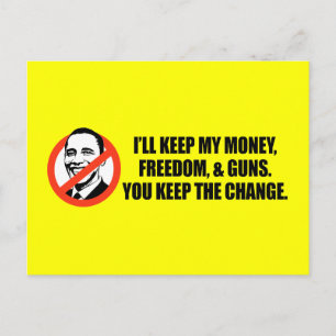 Carte Postale T-shirt anti-Obama - Vous gardez le changement