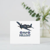 Carte Postale T-shirt avion F6F Hellcat Fighter de la Seconde Gu (Debout devant)