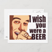 Carte Postale T-shirt bière (Devant / Derrière)