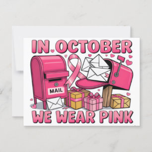 Carte Postale T-shirt Bow 2025 Cancer du sein   Cancer du sein A