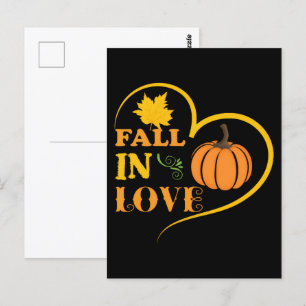 Carte Postale T-shirt Citrouille Automne, Chemise Automne Automn