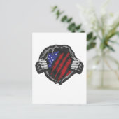 Carte Postale T-shirt costume superhero USA (Debout devant)