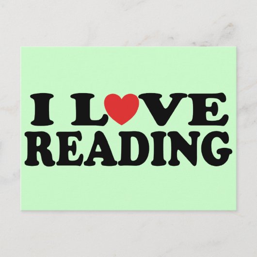 Carte Postale T-shirt Cute I Love Reading (Devant)