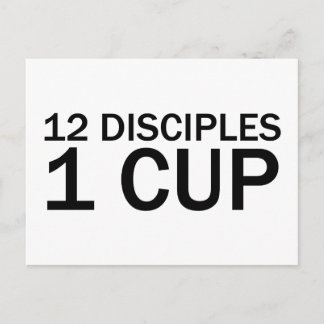 Carte Postale T-Shirt drôle de la Dernière Cène 12 DISCIPLES, 1