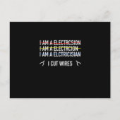Carte Postale T-shirt Funny Electrician (Devant)