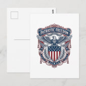 Carte Postale T-shirt graphique vectoriel de style de drapeau de (Devant / Derrière)