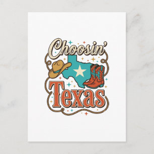 Carte Postale T-shirt graphique vintage cowgirl Texas Western De