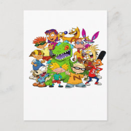 Carte Postale T-Shirt Mash-Up Dessin Animé 90's