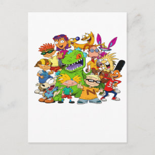 Carte Postale T-Shirt Mash-Up Dessin Animé 90's