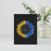 Carte Postale T-shirt pour femmes Paix en Ukraine Tournesol Ukra (Debout devant)