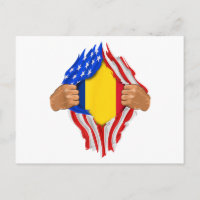 T-Shirt Sang Roumain en Moi Drapeau Roumain