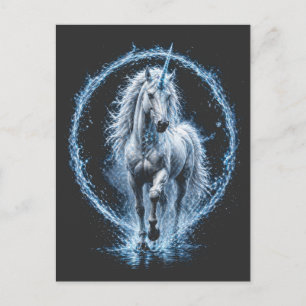 Carte Postale T-Shirt Spirale de la Galaxie de Licorne Mystique