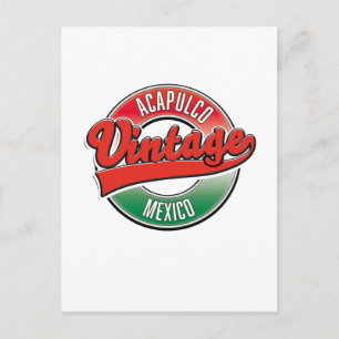 Carte Postale T-Shirt vintage logo Acapulco Mexique