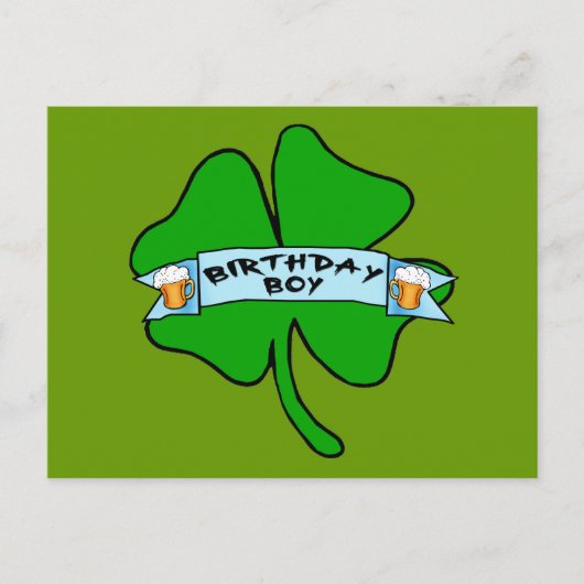 Carte Postale T-shirts Birthday Boy with Beer Mugs (Devant)