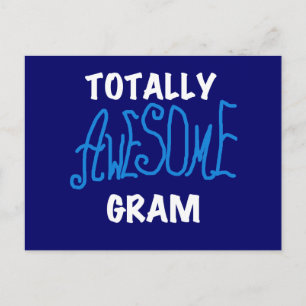 Carte Postale T-shirts bleus et cadeaux de gramme totalement