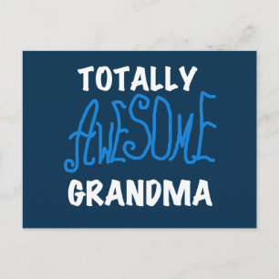 Carte Postale T-shirts bleus et cadeaux de grand-maman