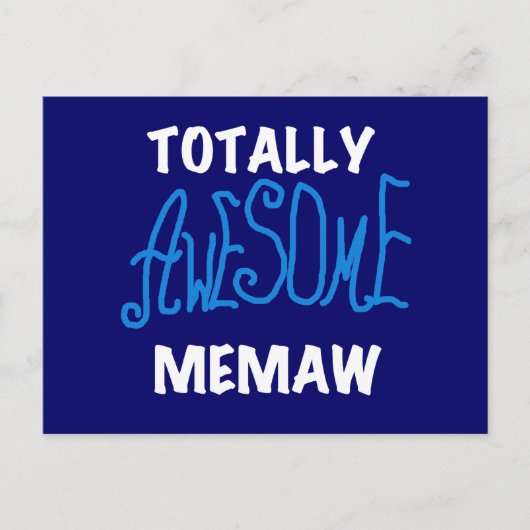 Carte Postale T-shirts bleus Memaw absolument géniaux (Devant)