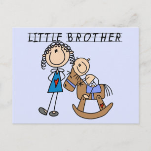 Carte Postale T-shirts de petit frère de cheval de basculage