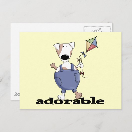 Carte Postale T-shirts et cadeaux adorables pour chiens (Devant / Derrière)