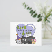 Carte Postale T-shirts et cadeaux Amoureux de les chats 4e anniv (Debout devant)