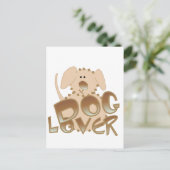 Carte Postale T-shirts et cadeaux Amoureux de les chiens Brown (Debout devant)