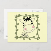 Carte Postale T-shirts et cadeaux Baby Zebra (Devant / Derrière)