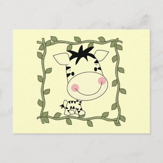 Carte Postale T-shirts et cadeaux Baby Zebra (Devant)