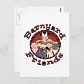 Carte Postale T-shirts et cadeaux Barnyard Friends (Devant / Derrière)