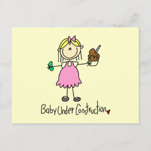 Carte Postale T-shirts et cadeaux Bébé en construction