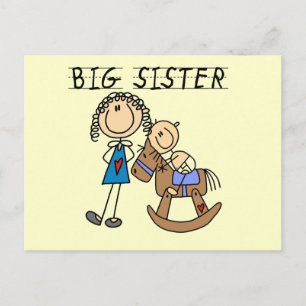 Carte Postale T-shirts et cadeaux Big Sister Rocking Horse