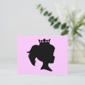 Carte Postale T-shirts et cadeaux Black Silhouette Princess (Debout devant)