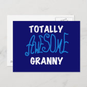 Carte Postale T-shirts et cadeaux bleu Granny absolument géniaux (Devant / Derrière)