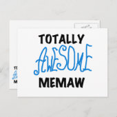 Carte Postale T-shirts et cadeaux bleu Memaw absolument géniaux (Devant / Derrière)