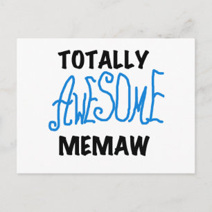 Carte Postale T-shirts et cadeaux bleu Memaw absolument géniaux
