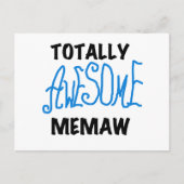 Carte Postale T-shirts et cadeaux bleu Memaw absolument géniaux (Devant)