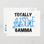 Carte Postale T-shirts et cadeaux bleus gamma totalement (Devant / Derrière)