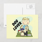 Carte Postale T-shirts et cadeaux blonds de garçon d'amoureux (Devant / Derrière)