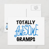 Carte Postale T-shirts et cadeaux Blue Totally Awesome Gramps (Devant / Derrière)