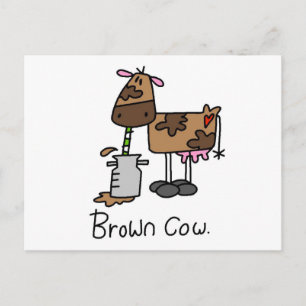Carte Postale T-shirts et Cadeaux Brown Cow