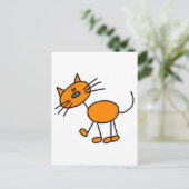 Carte Postale T-shirts et cadeaux Chat en bâtonnets (Debout devant)