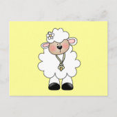 Carte Postale T-shirts et cadeaux d'agneau blanc (Devant)