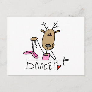 Carte Postale T-shirts et cadeaux Dancer Reindeer