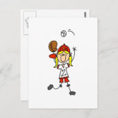 Carte Postale T-shirts et cadeaux de baseball pour filles (Devant / Derrière)