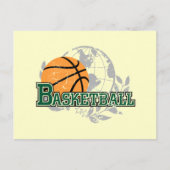 Carte Postale T-shirts et cadeaux de basket-ball vert (Devant)
